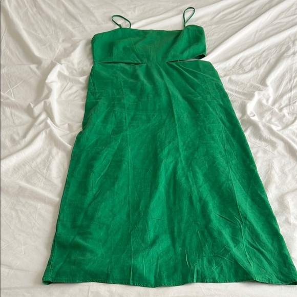 Mango Linen Blend Cut Out Dress - Picture 1 of 12